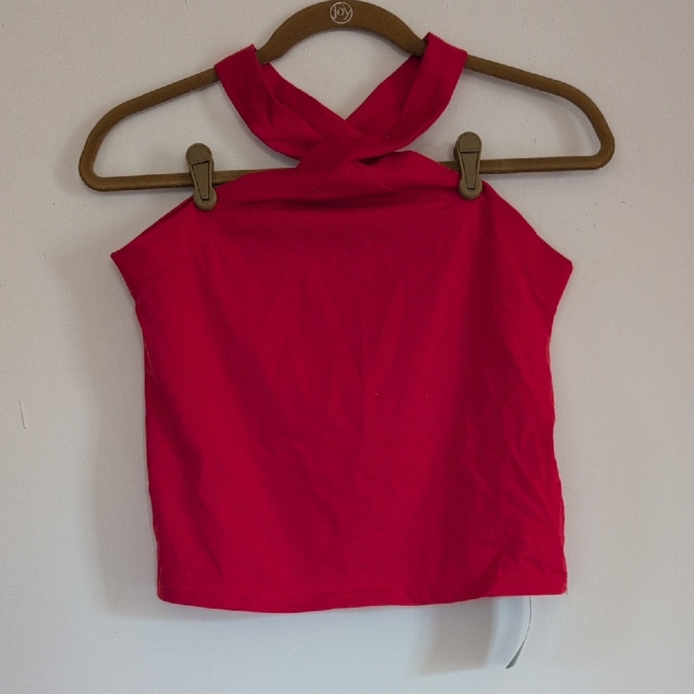 Mido Scarlet Halter Crop Top